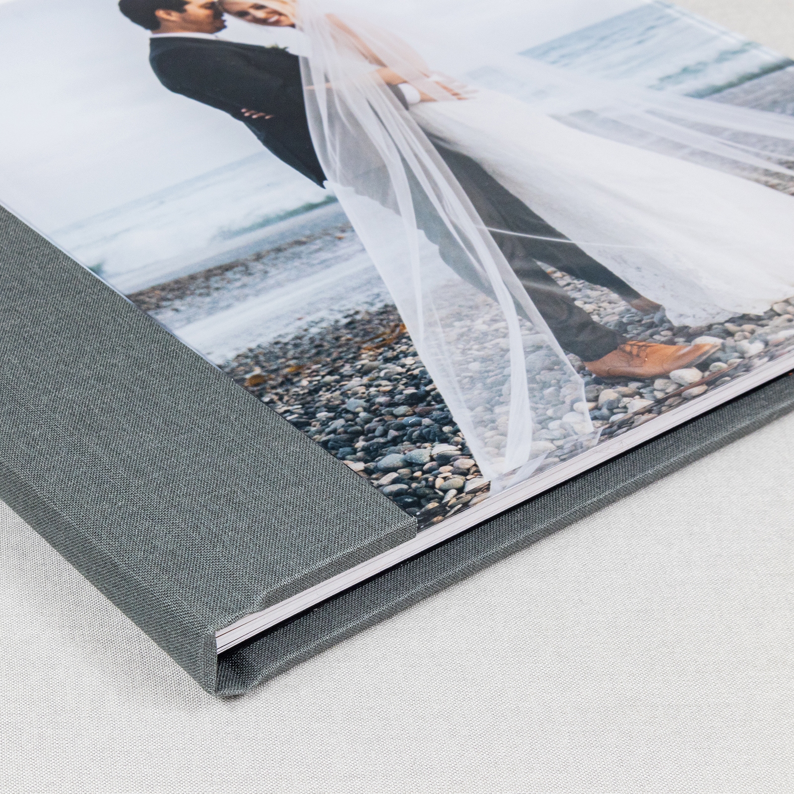 luxury acrylic photo book grey material 1