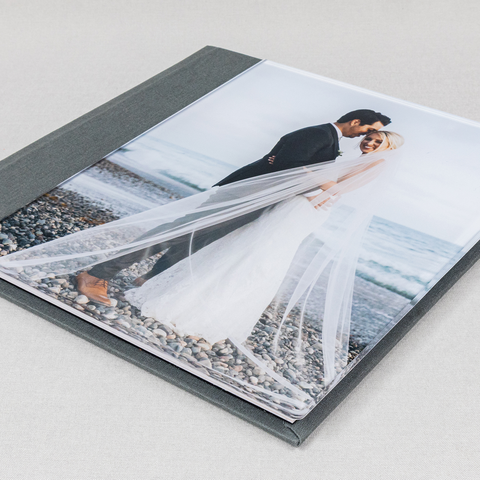 luxury acrylic photo book grey material 3