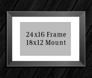 24in x 16in Frame (18in x 12in Mount) with Full Photo design