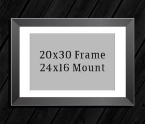 20in x 30in Frame (24in x 16in Mount) with Full Photo design