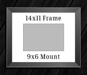 14in x 11in Frame (9in x 6in Mount) with Full Photo design