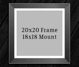 20in x 20in Frame (18in x 18in Mount) with Full Photo design