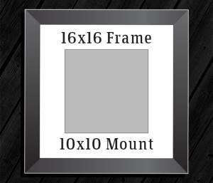 16in x 16in Frame (10in x 10in Mount) with Full Photo design