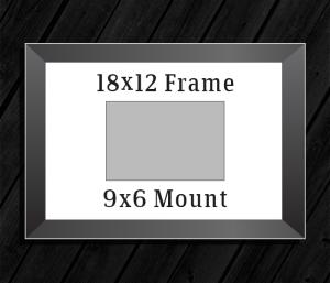 18in x 12in Frame (9in x 6in Mount) with Full Photo design