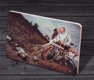 10"x8" Wooden Desktop Print Panel  with Full Photo design