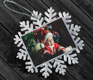 Christmas Snowflake Decoration with Full Photo design