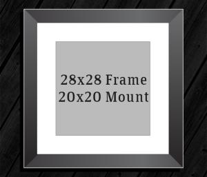 28in x 28in Frame (20in x 20in Mount) with Full Photo design