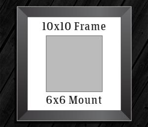 10in x 10in Frame (6in x 6in Mount) with Full Photo design