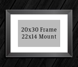 20in x 30in Frame (22in x 14in Mount) with Full Photo design