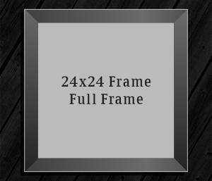 24in x 24in Frame (Full Frame) with Signature Print 24x24in design