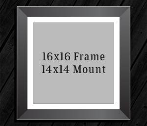 16in x 16in Frame (14in x 14in Mount) with Full Photo design