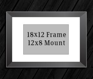 18in x 12in Frame (12in x 8in Mount) with Full Photo design