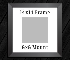 14in x 14in Frame (8in x 8in Mount) with Full Photo design