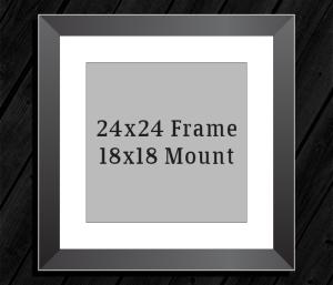 24in x 24in Frame (18in x 18in Mount) with Full Photo design