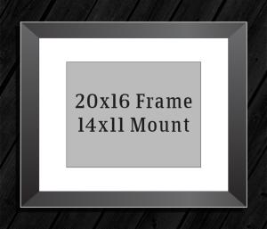  20in x 16in frame (14in x 11in Mount) with Full Photo design