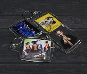 Double Sided Clear Keyring with Full Photo design