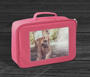 Pink Kids Insulated Lunch Box with Full Photo design