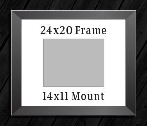 24in x 20in Frame (14in x 11in Mount) with Full Photo design