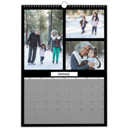 12" x 18" Calendar with Cover (Photographic Prints) with Custom Colour Grid View design