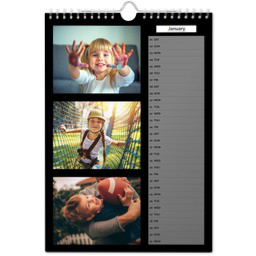 A4 Portrait Calendar with Cover (Photographic Prints) with Custom Colour List View design