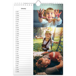 A4 Portrait Calendar with Cover (Photographic Prints) with Full Photo List View design