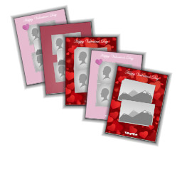 16"x12"Collage Aluminium Flush Framed Prints with Valentine's Day Collages design